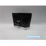 Matte black / white Plastic Pouches Packaging , stand up coffee bags with zipper for sale