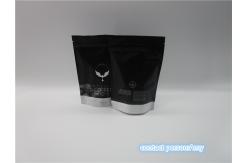 China Matte black / white Plastic Pouches Packaging , stand up coffee bags with zipper supplier
