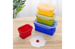 China Silica Gel Folding Multi Compartment Lunch Box Microwavable Bento Box Set 4 Pieces supplier