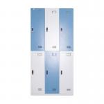 Bedroom Mirror 6 Door Metal Lockers For Employees 0.7mm Thickness for sale