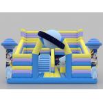 PVC Inflatable Castle Blue Ocean Bounce House 16yrs Slip And Slide Bounce House for sale