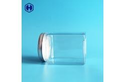 China Small Empty Square Wide Mouth Plastic Jars Stackable Space Saving supplier