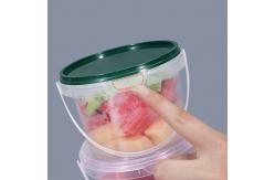 China Customrized Logo 350ml 500ml 700ml Disposable PP Plastic Round Food Bowl with Lid supplier