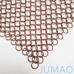 Copper Chain Ring Mesh Curtains Interior Drapery 10mm for sale