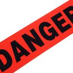 Custom Printed Barricade PE Warning Tape Non Adhesive Red Roll  Plastic Barricer Tape