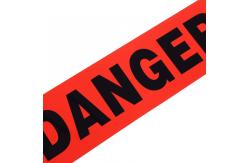 China Custom Printed Barricade PE Warning Tape Non Adhesive Red Roll  Plastic Barricer Tape supplier
