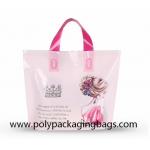 100 Microns Plastic Shopping Bags With Soft Loop Handles for sale