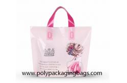 China 100 Microns Plastic Shopping Bags With Soft Loop Handles supplier