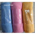 Microfiber 30 * 40cm 260gsm Yellow Lattice Kitchen Cleaning Towels For Car Bathroom for sale