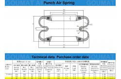 China Mechanical Power Press Rubber Air Spring S-160-2R With Steel Girdle Ring supplier