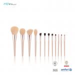 Real Wooden Perfection Makeup Brushes 12pcs Premium Synthetic Foundation for sale