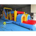 Customized Colorful Inflatable Obstacle Course Castle Inflatable Interactive Game for sale