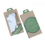 Brown Kraft Paper Window Boxes Packaging With Hanger Hole For Phone Case