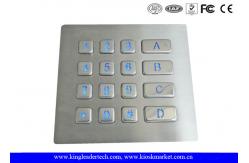 China Numeric Illuminated Backlit Metal Keypad 16 Keys for Security Access Control System supplier