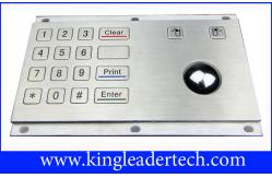 China Optical Trackball Industrial Numeric Keypad USB Stainless Steel With 16 Keys supplier
