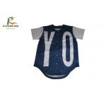 Polyester Mesh Custom Team Sportswear Mens Short Sleeve Baseball Tee Customized Size for sale
