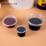 4oz Clear Disposable Plastic Sauce Cup Bowl Container With Lids for sale