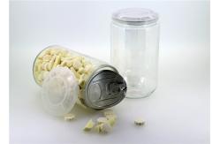 China Clear Plastic PET Easy Open Can 500ml Round Candy Tubes Packaging SGS Certificate supplier