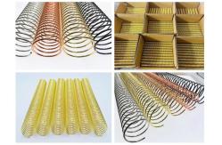 China Electroplating 6mm Pitch Metal Coil Binding Spines For Wall Calendars supplier
