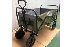 China Garden Use Green Folding Wagon Collapsible Beach Wagon  Double Layer supplier