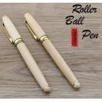 Retro Maple Wood Signature Pen 0.5mm Metal Clip Business Roller Ball Pen for sale