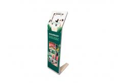 China Rugged Industrial Metal Ipad Kiosk Stand Freestanding with Large Advertisement Board supplier