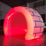 Outdoor Kids Inflatable Igloo Tent Igloo Dome Tent Camping Tent With LED Light for sale