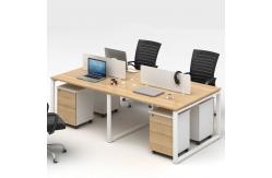 China Wooden Pc Modern Computer Desks 1.2M White Metal Material With Drawers supplier