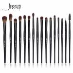 Jessup Precision 16pcs Eye Makeup Brush Set Black Paint Spraying for sale