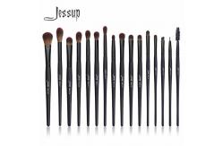 China Jessup Precision 16pcs Eye Makeup Brush Set Black Paint Spraying supplier