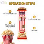 110V 220V Automatic Popcorn Vending Machine With 2 Minutes Dispensing Speed for sale