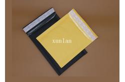 China Black Sealed Bubble Wrap Pouches , Recyclable Kraft Shipping Envelopes supplier