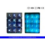Illuminated Indoor Access Control Zinc Alloy Metal Keypad With 12 Keys