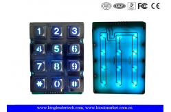 China Illuminated Indoor Access Control Zinc Alloy Metal Keypad With 12 Keys supplier