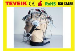 China 20 Lead Separating EEG Cap With Silver Chloride Plated Copper Electrode supplier