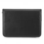 Multi Functional Custom Zippered Padfolio , Leather Business Portfolio Debossed Logo for sale