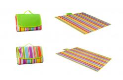 China Personalized Family Picnic Blanket , PVC Backing Waterproof Beach Mat supplier