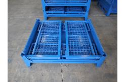 China 2 - 4 Layers Foldable Wire Mesh Pallet Cage For Warehouse Storage supplier