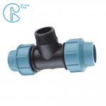 Durable PP Compression Male Tee For HDPE Pipes Water Supply And Irrigation for sale