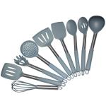 12 Piece Gray Silicone Spatula Kitchenaid Cookware Utensil Set Customized for sale