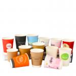 Insulated Double Wall Kraft Paper Packaging Cups 8oz 12oz 16oz for sale