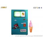 Electronic Refrigeration Soft Ice Cream Vending Machine Automatic Cleaning for sale