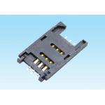6 Pin Electronic Component SIM Card Connector LCP Plastic Material High Durability for sale