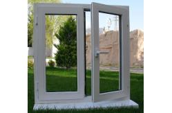 China Three Cavity White PVC Casement Window With Sinking Drainage System supplier