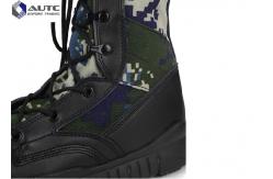 China Current Comfortable Black Military Boots  Camouflage Design Durable Sole supplier