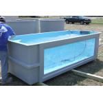 Half Transparent FRP Hand Lay Up Fiberglass Fish Tank For Aquarium Exhibition