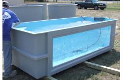 China Half Transparent FRP Hand Lay Up Fiberglass Fish Tank For Aquarium Exhibition supplier
