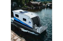 China Aluminum 4m Width 7.9m Length House Boat Luxury Floating supplier