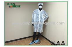 China Tyvek SMS MP PP Single Use Lab Coat With Velcro supplier