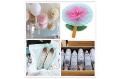 China Custom Width 50cm Blue Tissue Paper Stylish Printed Design supplier
